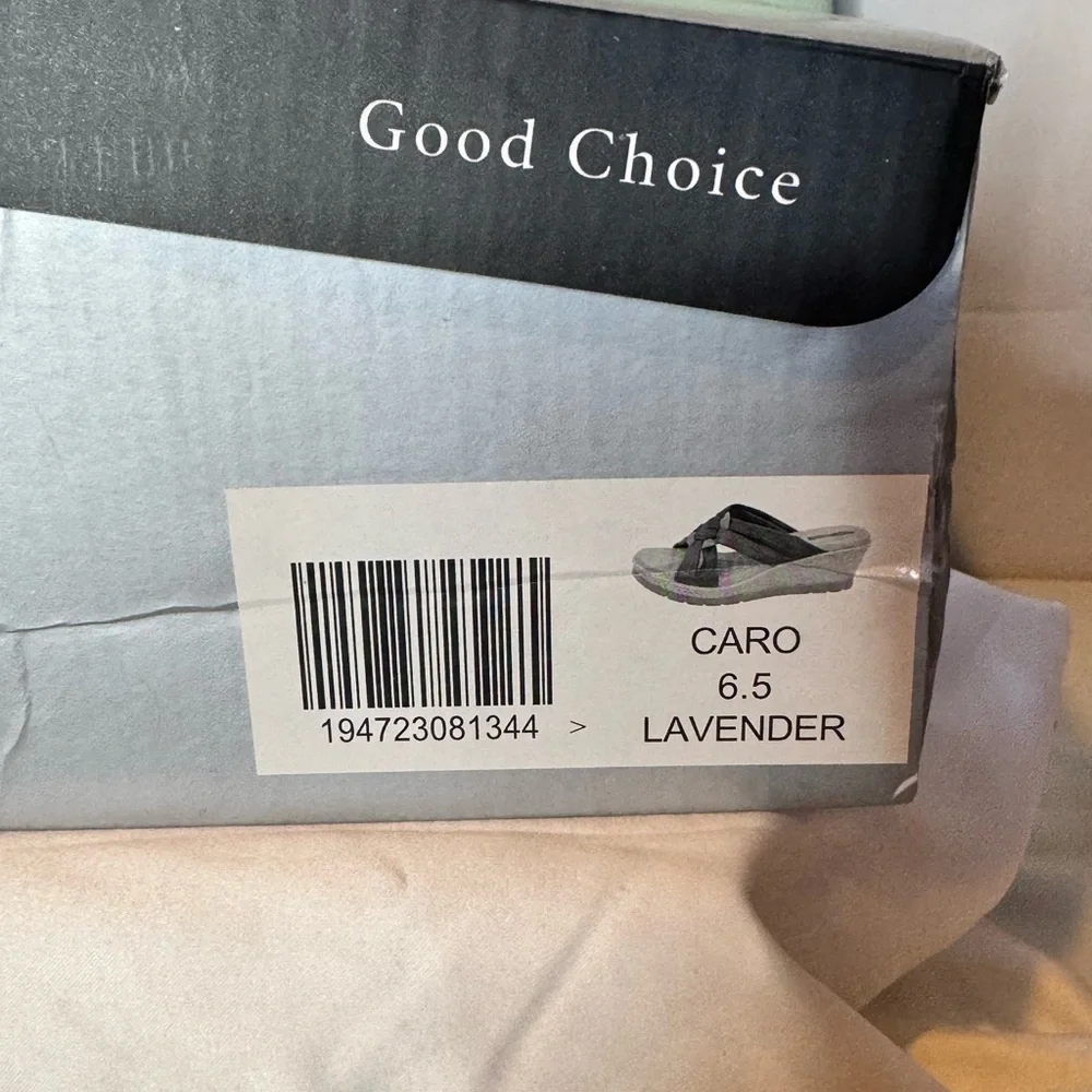Casual Comfort Women's Sandals - Beige and Lavender NWT